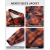 imageWULFUL Mens Flannel Fleece Jackets Sherpa Lined Shirt Jacket Plaid Jackets Shacket Winter Outerwear WarmNavy Yellow566