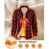 imageWULFUL Mens Flannel Fleece Jackets Sherpa Lined Shirt Jacket Plaid Jackets Shacket Winter Outerwear WarmRed711
