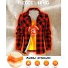 imageWULFUL Mens Flannel Fleece Jackets Sherpa Lined Shirt Jacket Plaid Jackets Shacket Winter Outerwear WarmRed798