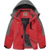 imageWULFUL Boys Winter Waterproof Ski Coat Kids Thick Fleece Snow Jacket Outdoor Windproof CoatRed Grey