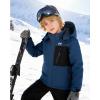 imageWULFUL Boys Winter Waterproof Ski Coat Kids Windproof Snow Jacket with Detachable HoodAqua