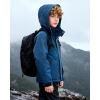 imageWULFUL Boys Winter Waterproof Ski Coat Kids Windproof Snow Jacket with Detachable HoodAqua