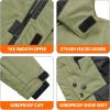 imageWULFUL Boys Winter Waterproof Ski Coat Kids Windproof Snow Jacket with Detachable HoodArrny Green