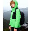 imageWULFUL Boys Winter Waterproof Ski Coat Kids Windproof Snow Jacket with Detachable HoodGreen