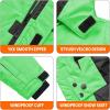 imageWULFUL Boys Winter Waterproof Ski Coat Kids Windproof Snow Jacket with Detachable HoodGreen