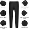 imageWULFUL Mens 3 Piece Slim Fit Suit Set One Button Blazer Jacket Pants Tuxedo SetBlack