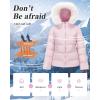 imageWULFUL Womens Winter Coats Warm Lightweight Thicken Puffer Jackets with FauxFur HoodLight Pink