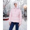imageWULFUL Womens Winter Coats Warm Lightweight Thicken Puffer Jackets with FauxFur HoodLight Pink