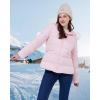 imageWULFUL Womens Winter Coats Warm Lightweight Thicken Puffer Jackets with FauxFur HoodLight Pink