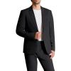 imageWULFUL Mens 2 Piece Slim Fit Suit Set One Button Blazer Jacket Pants SetBlack