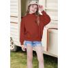 imageWULFUL Girls Casual Crew neck Sweatshirts Long Sleeve Fashion Pullovers for Teen GirlsBrown