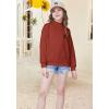 imageWULFUL Girls Casual Crew neck Sweatshirts Long Sleeve Fashion Pullovers for Teen GirlsBrown