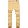 imageWULFUL Mens Ripped Jeans Slim Fit Skinny Stretch Comfy Denim Jeans PantsKhaki