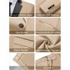 imageWULFUL Mens 2 Piece Slim Fit Suit Set One Button Blazer Jacket Pants Tuxedo Set for Prom Wedding and BusinessLight Brown