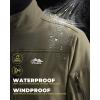 imageWULFUL Mens Lightweight Softshell Jacket Warm Fleece Lined Windbreaker Waterproof Rain Jacket for Winter Outdoor HikingArmy Green