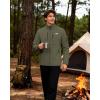 imageWULFUL Mens Lightweight Softshell Jacket Warm Fleece Lined Windbreaker Waterproof Rain Jacket for Winter Outdoor HikingArmy Green