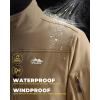 imageWULFUL Mens Lightweight Softshell Jacket Warm Fleece Lined Windbreaker Waterproof Rain Jacket for Winter Outdoor HikingKhaki