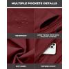 imageWULFUL Mens Lightweight Softshell Jacket Warm Fleece Lined Windbreaker Waterproof Rain Jacket for Winter Outdoor HikingWine Red