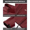 imageWULFUL Mens Lightweight Softshell Jacket Warm Fleece Lined Windbreaker Waterproof Rain Jacket for Winter Outdoor HikingWine Red