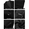imageWULFUL Mens Suit 3 Piece Slim Fit Suits for Men One Button Blazer Jacket Pants Tuxedo Suit Set for Prom Wedding and BusinessBlack