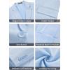 imageWULFUL Mens Suit 3 Piece Slim Fit Suits for Men One Button Blazer Jacket Pants Tuxedo Suit Set for Prom Wedding and BusinessLight Blue
