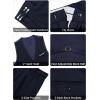imageWULFUL Mens Suit 3 Piece Slim Fit Suits for Men One Button Blazer Jacket Pants Tuxedo Suit Set for Prom Wedding and BusinessNavy