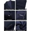 imageWULFUL Mens Suit 3 Piece Slim Fit Suits for Men One Button Blazer Jacket Pants Tuxedo Suit Set for Prom Wedding and BusinessNavy