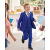 imageWULFUL Boys Formal Suit SetSlim Fit Blazer Dress Shirt Pants with Bow Tie 616 YearsRoyal Blue