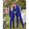 imageWULFUL Boys Formal Suit SetSlim Fit Blazer Dress Shirt Pants with Bow Tie 616 YearsRoyal Blue