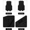 imageWULFUL Boys Suits 5Piece Tuxedo Suit Set Jacket Pants Shirt Vest amp Bow Tie for Kids Wedding Ring Bearer PartyBlack