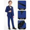 imageWULFUL Boys Suits 5Piece Tuxedo Suit Set Jacket Pants Shirt Vest amp Bow Tie for Kids Wedding Ring Bearer PartyRoyal Blue