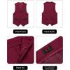 imageWULFUL Boys Suits 5Piece Tuxedo Suit Set Jacket Pants Shirt Vest amp Bow Tie for Kids Wedding Ring Bearer PartyWine Red