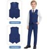 imageWULFUL Boys Suits 5Pieces Formal Slim Fit Tuxedo Suit SetTeen Suits for Wedding Ring Bearer Church OutfitNavy
