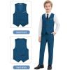 imageWULFUL Boys Suits 5Pieces Formal Slim Fit Tuxedo Suit SetTeen Suits for Wedding Ring Bearer Church OutfitSea Blue