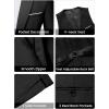 imageWULFUL Mens 3 Piece Suits Slim Fit Tuxedo Suit Set One Button Shawl Lapel Blazer Jacket Vest Pants Set for Prom BusinessBlacknotch Lapel