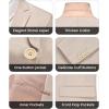 imageWULFUL Mens Slim Fit 2 Piece Suit One Button Solid Blazer Business Party Jacket Vest Pants SetBeige