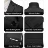 imageWULFUL Mens Slim Fit 2 Piece Suit One Button Solid Blazer Business Party Jacket Vest Pants SetBlack