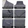 imageWULFUL Mens Slim Fit 2 Piece Suit One Button Solid Blazer Business Party Jacket Vest Pants SetDark Grey
