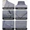 imageWULFUL Mens Slim Fit 2 Piece Suit One Button Solid Blazer Business Party Jacket Vest Pants SetGrey