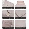 imageWULFUL Mens Slim Fit 2 Piece Suit One Button Solid Blazer Business Party Jacket Vest Pants SetKhaki