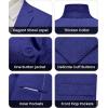 imageWULFUL Mens Slim Fit 2 Piece Suit One Button Solid Blazer Business Party Jacket Vest Pants SetRoyal Blue