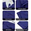 imageWULFUL Mens Slim Fit 2 Piece Suit One Button Solid Blazer Business Party Jacket Vest Pants SetRoyal Blue