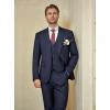 imageWULFUL Mens Slim Fit Suit One Button 3Piece Blazer Dress Business Wedding Party Jacket Vest amp PantNavy Blue055