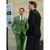imageWULFUL Mens Slim Fit Suit One Button 3Piece Blazer Dress Business Wedding Party Jacket Vest amp PantSage Green