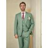 imageWULFUL Mens Slim Fit Suit One Button 3Piece Blazer Dress Business Wedding Party Jacket Vest amp PantSage Greennew