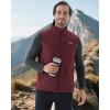 imageWULFUL Mens Windproof Lightweight Golf Vest Outerwear with Pockets Softshell Sleeveless Jacket for Running Hiking SportsWine Red