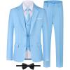 imageWULFUL Boys Formal Suit SetSlim Fit Blazer Dress Shirt Pants with Bow Tie 616 YearsLight Blue