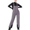 imageWULFUL Womens Insulated Snow Bibs Waterproof Winter Ski Pants Snowboarding OverallsDark Grey