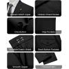imageWULFUL Mens 2 Piece Slim Fit Suit Set One Button Casual Blazer Jacket Pants SetClassic Fit Suits for Men Wedding BusinessBlack