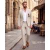imageWULFUL Mens 2 Piece Slim Fit Suit Set One Button Casual Blazer Jacket Pants SetClassic Fit Suits for Men Wedding BusinessChampagne